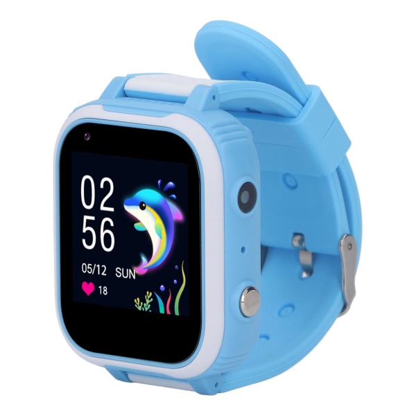 Børne Smart Watch Vandtæt 4G videoopkald Silikone Intelligent Game Watch for Daily Life US Blue