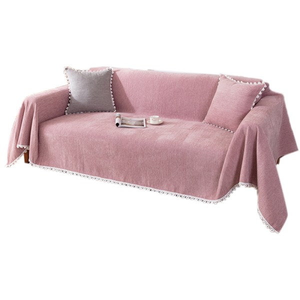 Sofabetræk Chenille Nylon Multifunktionsmaskinvaskbart sofabetræk til alle årstider Pink 180x300 cm/1,97x3,28yd