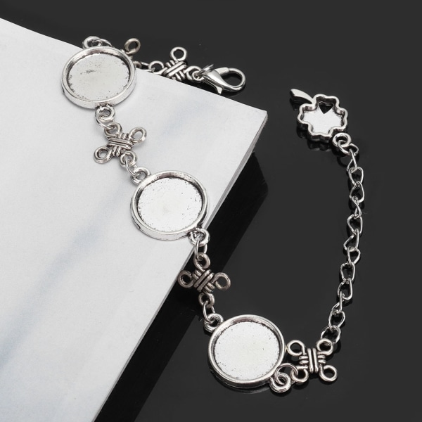 Gör-det-själv vintage justerbart halvfärdigt armband som gör smycketillbehör (typ B)