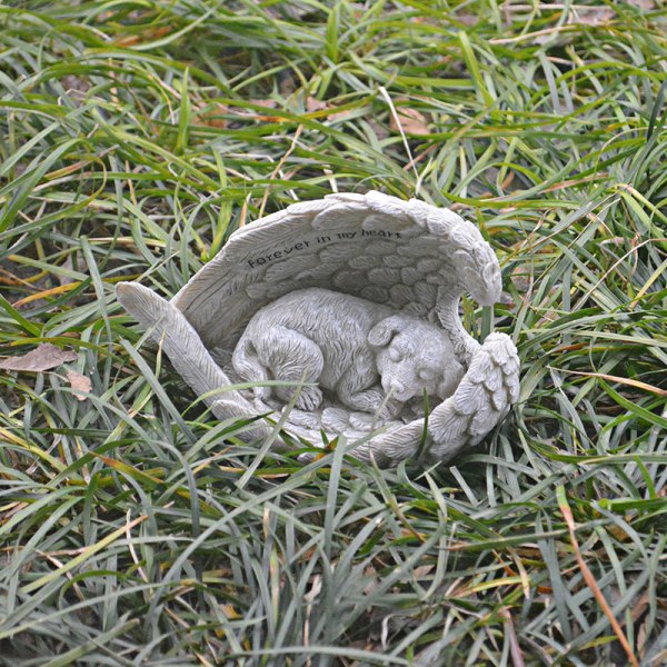 1. Dog Angel Memorial Resin Staty til minde af vores mistede päls Ba