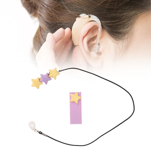 Høreapparatsnor Bærbar Cute Forhindrer faldbeskyttelse BTE Høreapparatclipssnor til børn Enkeltøre