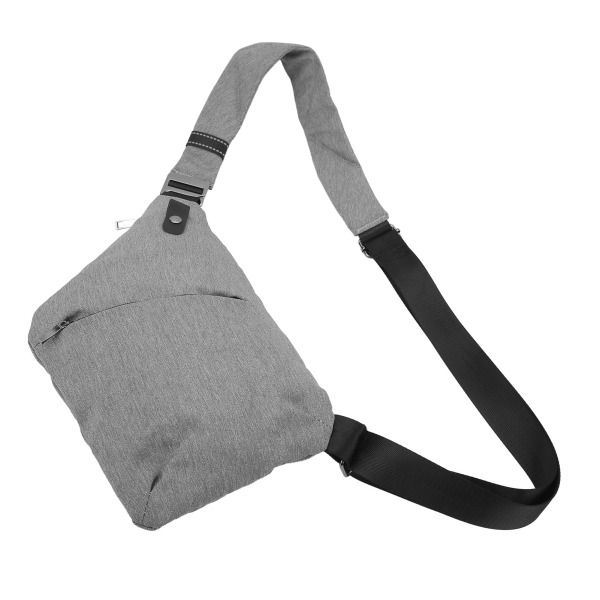 Slyngebrysttaske Moderigtigt forhindrer tyveri Vandtæt enkelt skuldertaske med høj kapacitet til udendørs cykling Grå