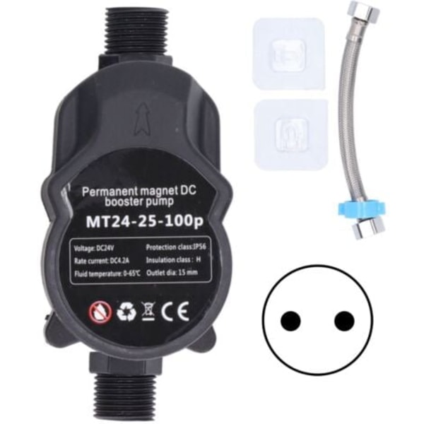 Automatisk tryckvattenpump med recirkulation för dusch 24VDC 100-240V EU-kontakt --.pa
