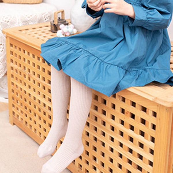 Baby leggingsit sukkahousut Aprikoosinväriset Baby Girl kampapuuvillaneulesukkahousut S (sopii 85-95 cm korkeuteen)