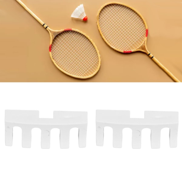 2 STK Badminton Stringing Racquet Load Spreader Embedded High Pounds Racket Load Adapter Protector String Tool White
