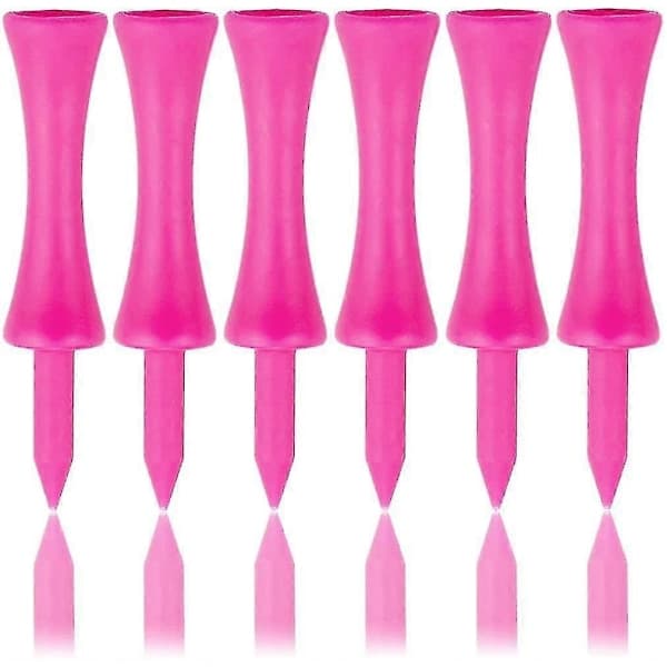 57mm Rosa Golftees i Plast, 100-pack