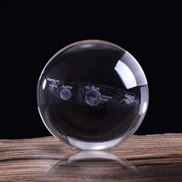 Kristallkula Glasboll Mode Lasergraverad 6cm Hantverkspresent