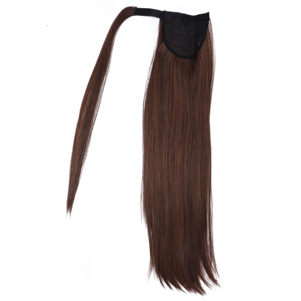 Kvinner vikle rundt hårforlengelse hestehale Lang rett klips i hestehale falskt hårstykke
