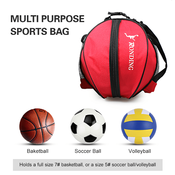 [通拓商品] Sportboll Rund Väska Basketboll Axelväska Fotboll Volleyboll Bärväska Resväska för Män och Kvinnor