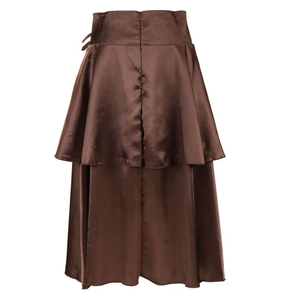 Renässanskjol for kvinder, knälång, med spänne och rem, gotisk kjol, lång kjol, jumpsuit-xxl