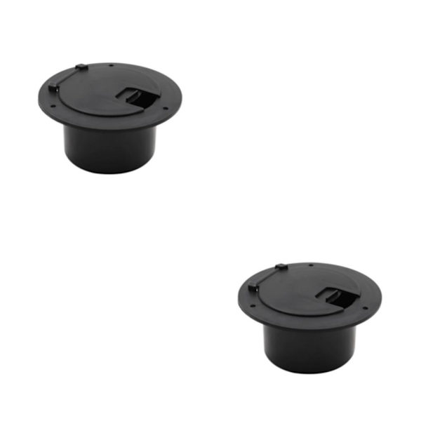 1/2 Elkabel Sladd Hatch Junction Box Suoja RV Musta Black 2PCS