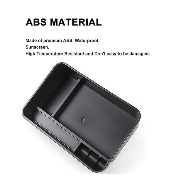 Armlænsopbevaringsboks til Patrol Y62 2017 2018 2019 2020, Interiørtilbehør, sort ABS
