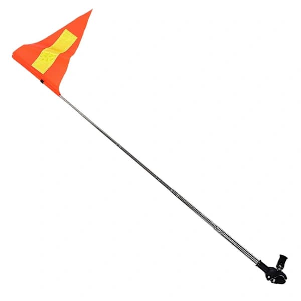 Sikkerhetsflagg for rullestol, teleskopisk stang, reflekterende materiale, 1 stk