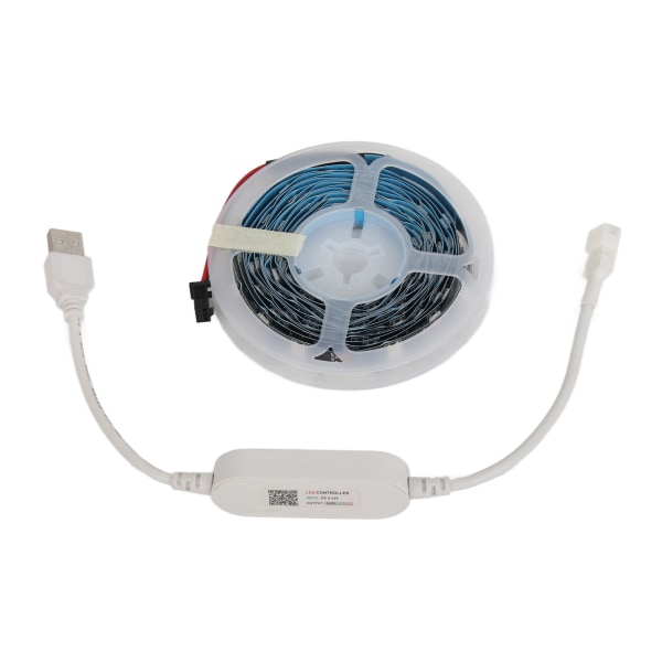 11,5 fot LED Strip Light USB Strømforsyning Bluetooth Monitor Bakgrunnsbelysning RGB Tape Lights med fjernkontroll for hjemmefest
