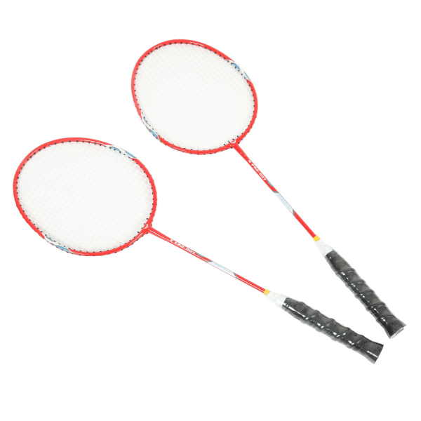 2st badmintonracket ferrolegering integrerad primär badmintonracket med nylon röd