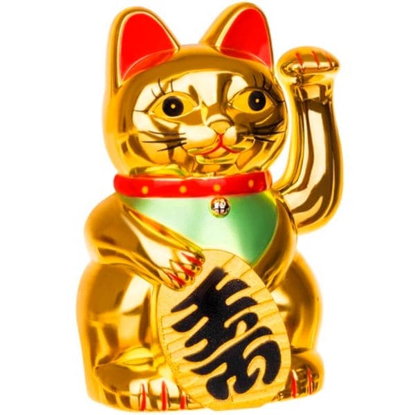 Maneki-neko - Vinkende Katt Gull