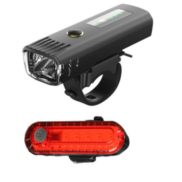 Set Mountainbike LED-ljus Smart Sensor Cykelstrålkastare Bakljus för utomhussporter Nattridning