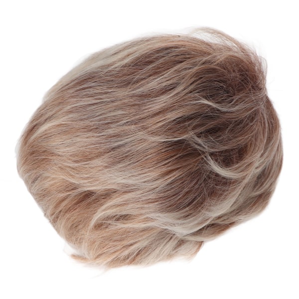 Kvinna kort peruk Syntetiskt lager rakt fluffigt värmebeständigt mjukt justerbart hår peruk