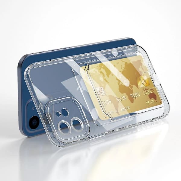 Korttitasku Läpinäkyvä Kuori iPhone 12 mini -puhelimelle