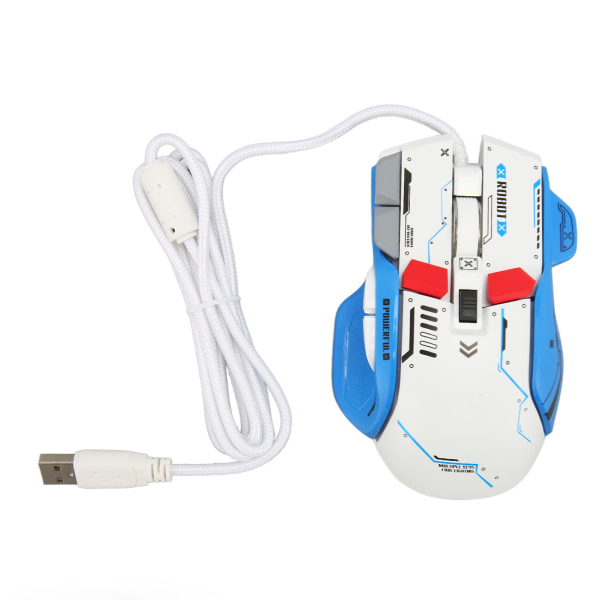 Kablet mekanisk mus Makroprogrammering RGB Light Mouse 12800 DPI Gaming Mouse til Windows 7 8 10 til IOS