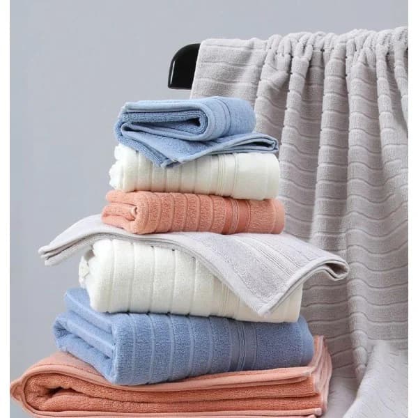 Bomullshandduk Badhandduksset Badrum Absorberande handduk Grå