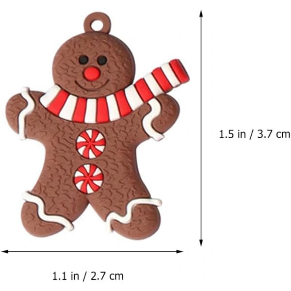 24 stk. julehengende pepperkakemann-pynt