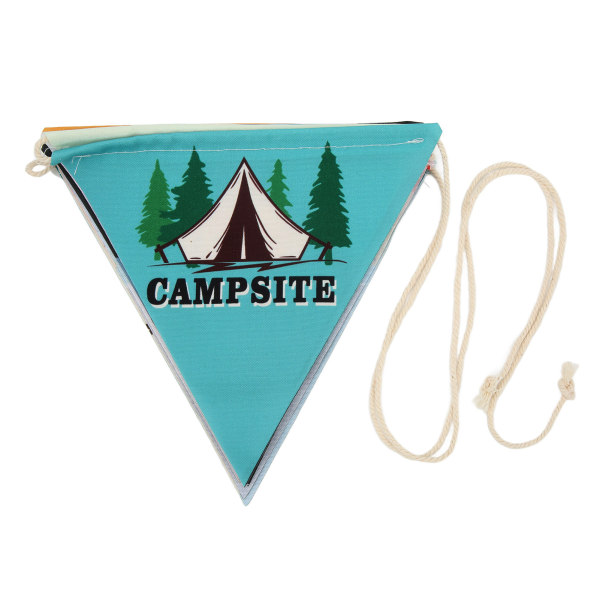 Camping String Flagga 3 Meter Bunting 10st Vimpel Färgglad Banner Dekoration för utomhusbruk