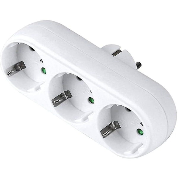 3-veis stikkontakt adapter, 3-veis multikontakt vegg- eller bordkontakt 16a/250v Praktiskhet