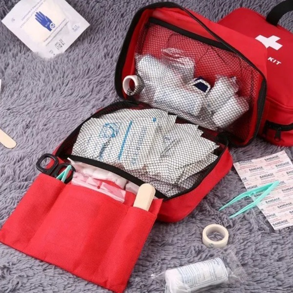 Emergency Bag Lynlåslukning Emergency Medical Taske med bærehåndtag Oxford Cloth Bærbar medicinsk taske til udendørs