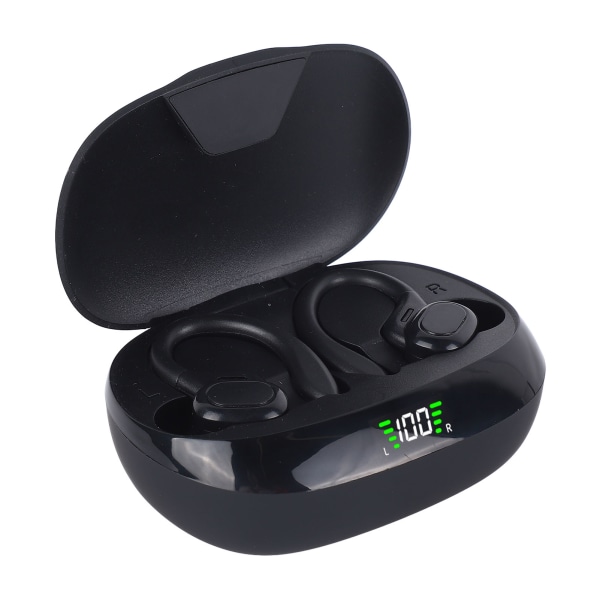 Trådlösa Bluetooth hörlurar HD Smart Noise Cancellation Stereo Surround Sound Sporthörlurar med öronkrokar