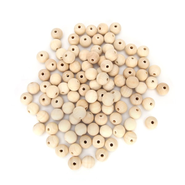 DIY runde perler træ log farve håndværk perler til smykker børn legetøj fremstilling20mm 100 stk.