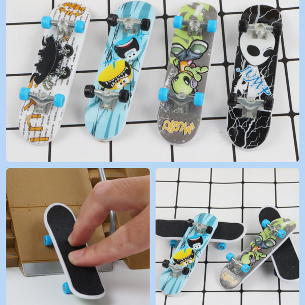 Finger Skateboard Skøyter Bordplate Fingerspiss Skateboard Combination Scene Strange Toy