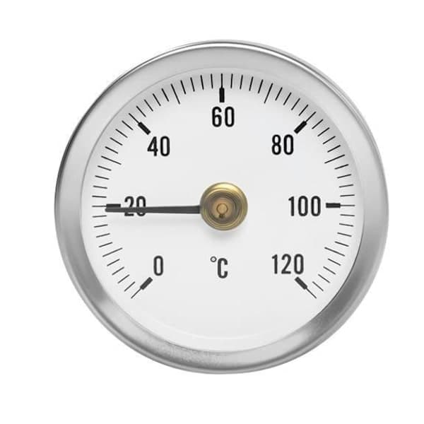 Anleggstermometer 0-120°C - Termometer Sølv