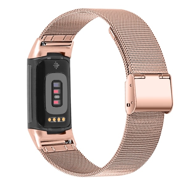 Fitbit Charge 5 armbånd rustfritt stål Roségull