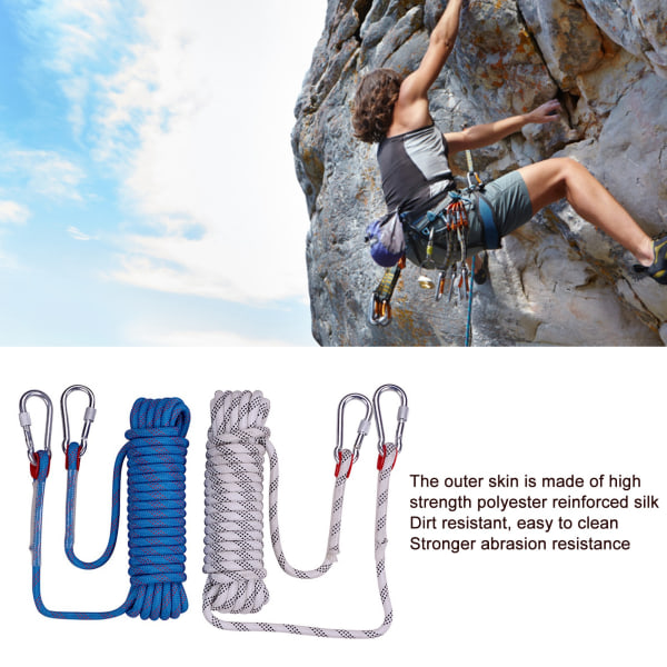 10yd längd fallskärmslina höghållfast polyester slitstark 0,5 tum diameter campingrep för klättring