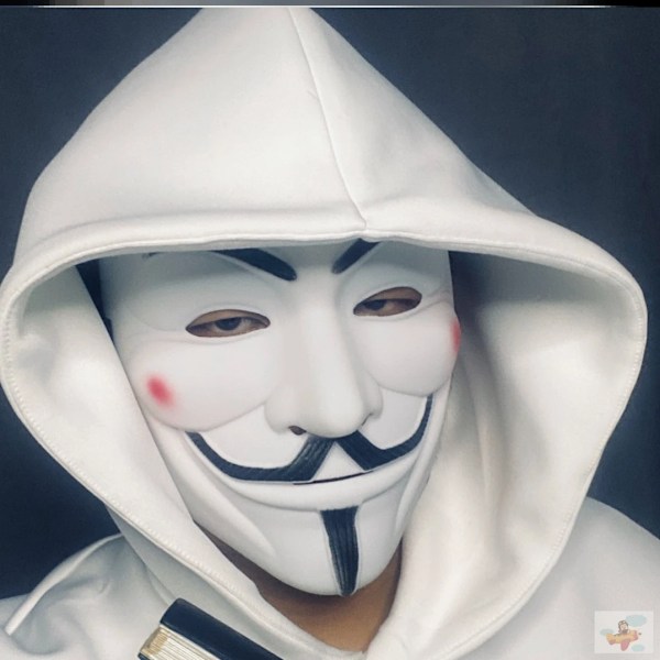 1. Halloween-maske V for Vendetta-maske Anonymous Guy Fawkes Halloween-festgave til voksne børn Filmtema-maske Cosplay-kostume