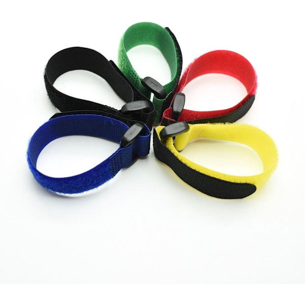 Borrelåskabelbinder - 15cm - Svart - 10 stk