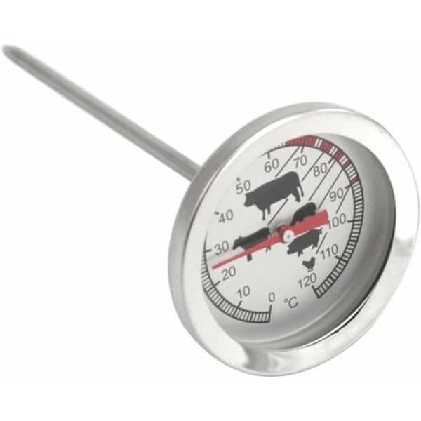 Stegetermometer i rustfrit stål - Analogt kødtermometer