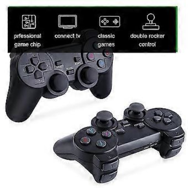 4k Retro Spelkonsol Plug & Play Videospelssticka Dubbla 2.4g Trådlösa Handkontroller