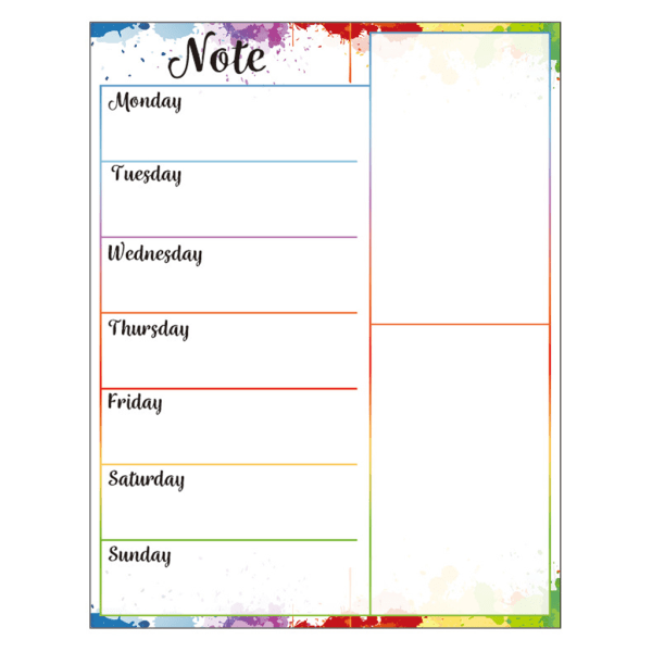 Blød magnetisk whiteboardtavle til køleskabs whiteboard Måneds-/ugentlig plankalender null - 2