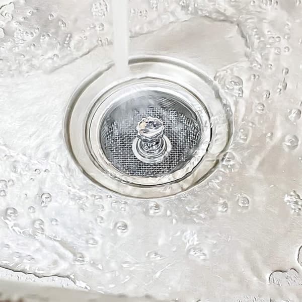 Diskbänksil med propp och handtag, rostfritt stål, silver, 1-pack