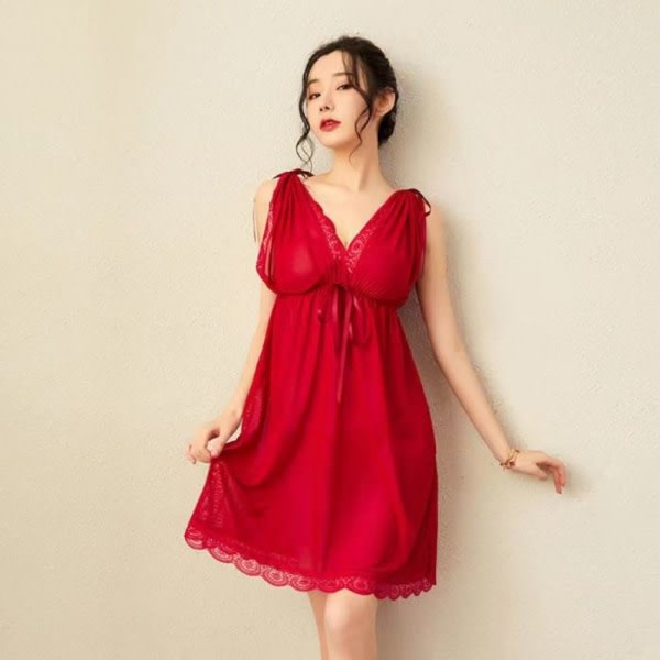 Seksikäs alusvaatteet eroottinen mekko PUNAINEN punainen red