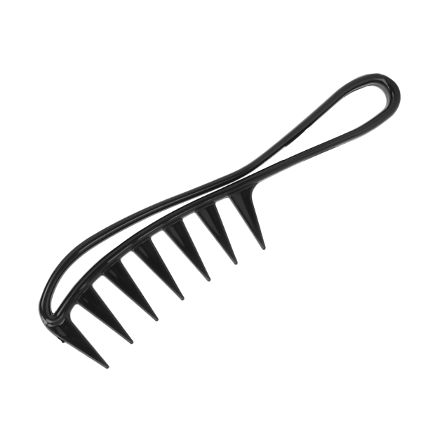 Ammattimainen Wide Tooth Hair Detangler Antistaattinen hiusten irrotuskampa Salon muotoilukampa (musta)