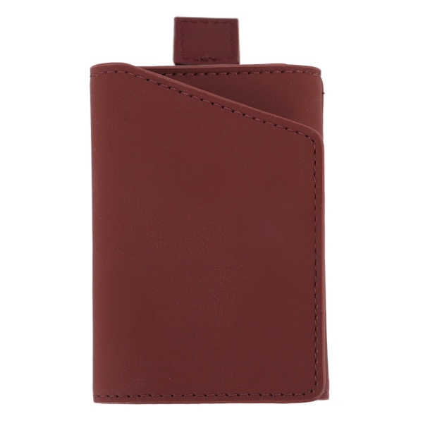 Minimalistisk pung Læder kreditkortholder Møntpung Bærbar multifunktionskortholder pung til mænd Kvinder Brunlig rød