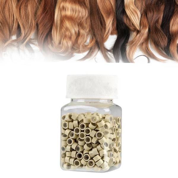1000 stk hårperler silikon hårforlengelse lenke perler for gjør-det-selv-hårflettedekorasjoner
