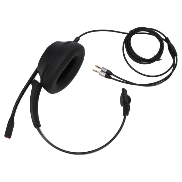 3,5 mm kommunikasjonshodesett ENC støyreduksjon Monauralt hodesett med ledning med HD-mikrofon for PC-er