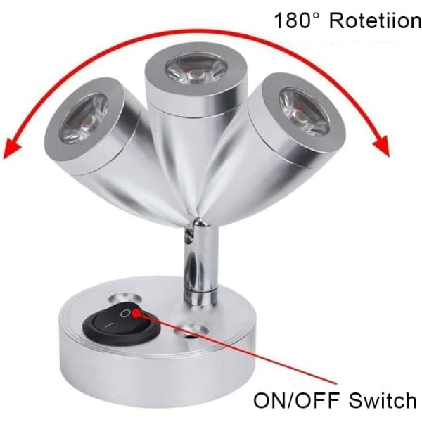 Andra 12V LED Spot Leselampe Vegg Sengelampe