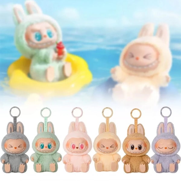 Pop Mart Labubu The Monsters – Spännande Macaron Plysch Nyckelring Serie (1 Blind Box, 2.0) coy 2