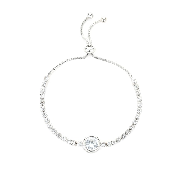 Premium delikat moderigtigt armbånd til piger og kvinder til dekoration (cirkulær sølv)