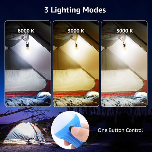 Campinglykt, batteridrevet campinglampe, 4-pakning